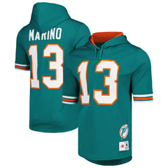 Dan Marino  Retired Player Name & Number Mesh Hoodie T-Shirt - Miami Dolphins Hoodies