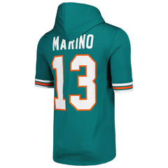 Dan Marino  Retired Player Name & Number Mesh Hoodie T-Shirt - Miami Dolphins Hoodies