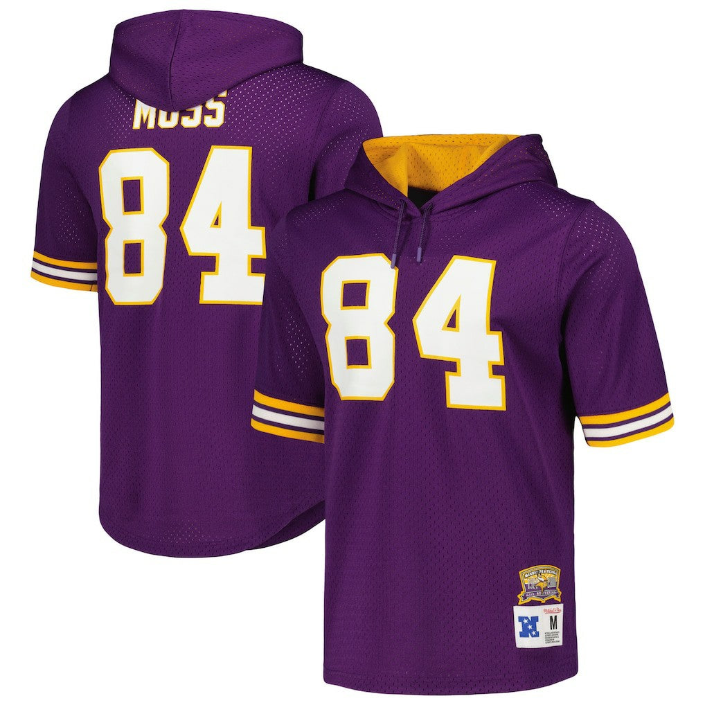 Randy Moss  Retired Player Name & Number Mesh Hoodie T-Shirt - Minnesota Vikings Hoodies