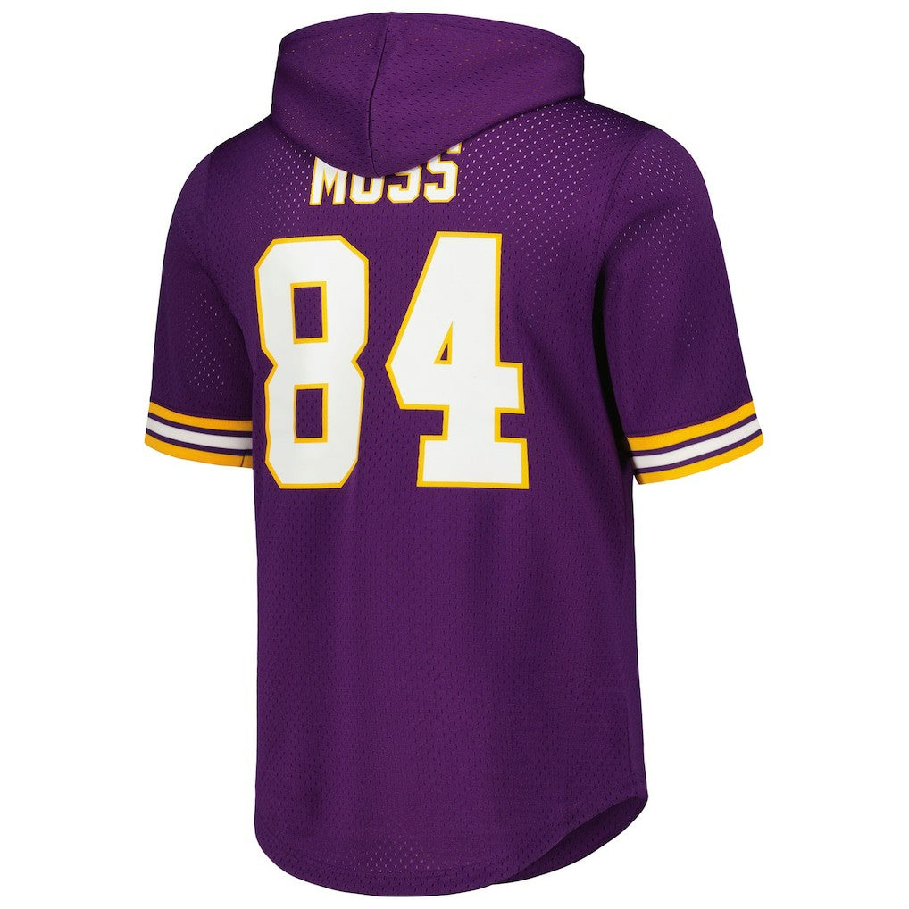 Randy Moss  Retired Player Name & Number Mesh Hoodie T-Shirt - Minnesota Vikings Hoodies