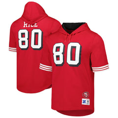 Jerry Rice  Retired Player Name & Number Mesh Hoodie T-Shirt - San Francisco 49ers Hoodies