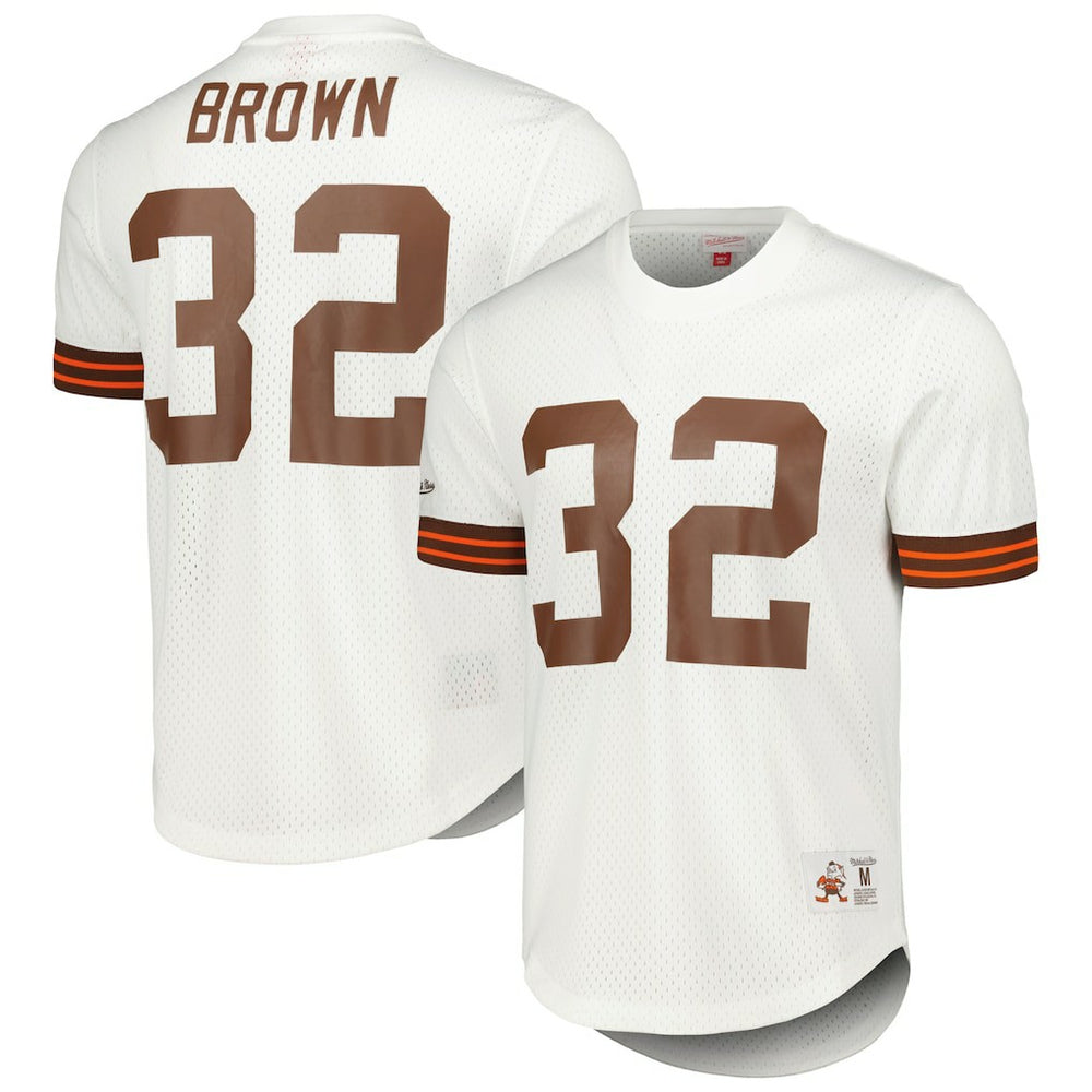 Jim Brown  Retired Player Name & Number Mesh Top - Cleveland Browns Tops