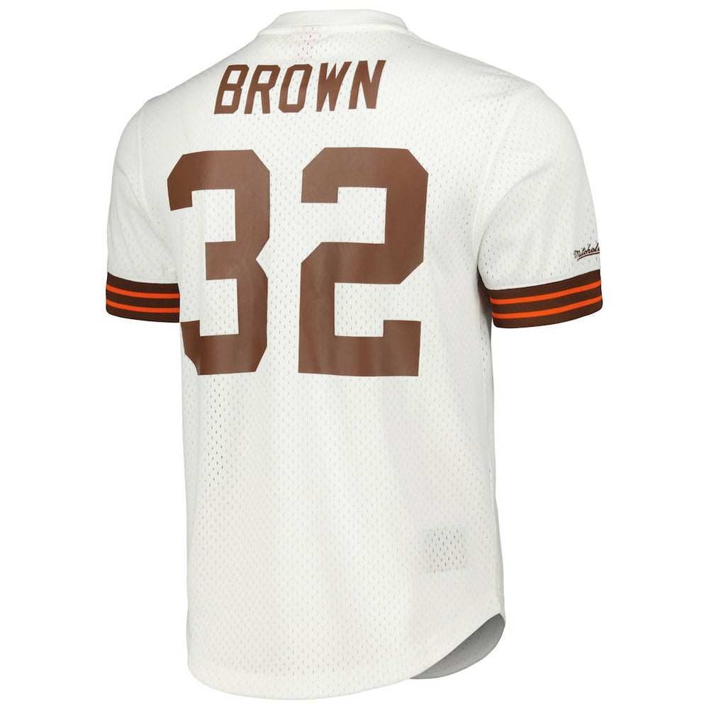 Jim Brown  Retired Player Name & Number Mesh Top - Cleveland Browns Tops