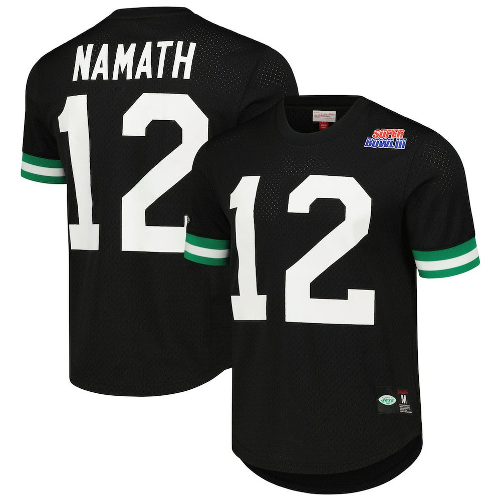Joe Namath  Retired Player Name & Number Mesh Top - New York Jets Tops