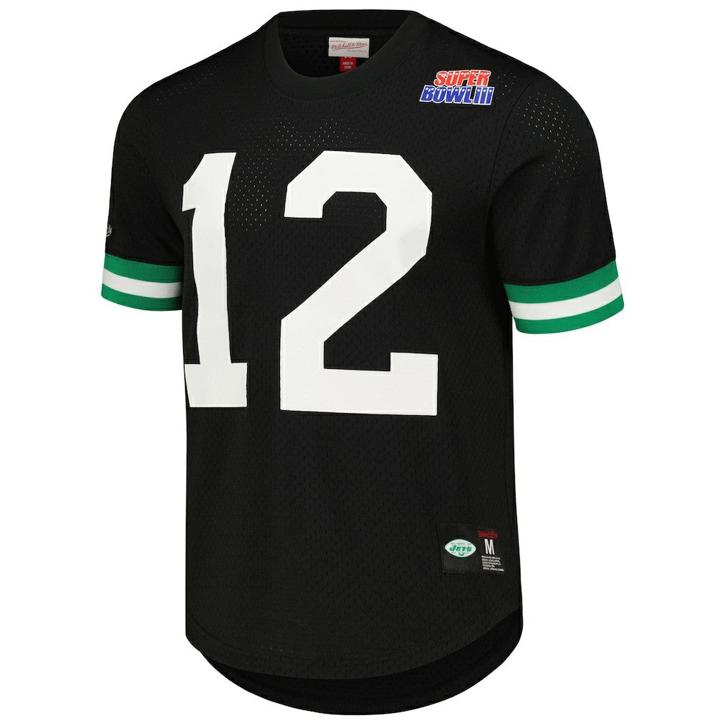 Joe Namath  Retired Player Name & Number Mesh Top - New York Jets Tops