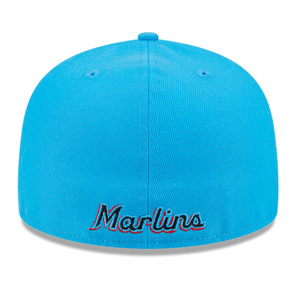 Black/Blue Miami Marlins New Era Gameday Sideswipe 59FIFTY Fitted Hat