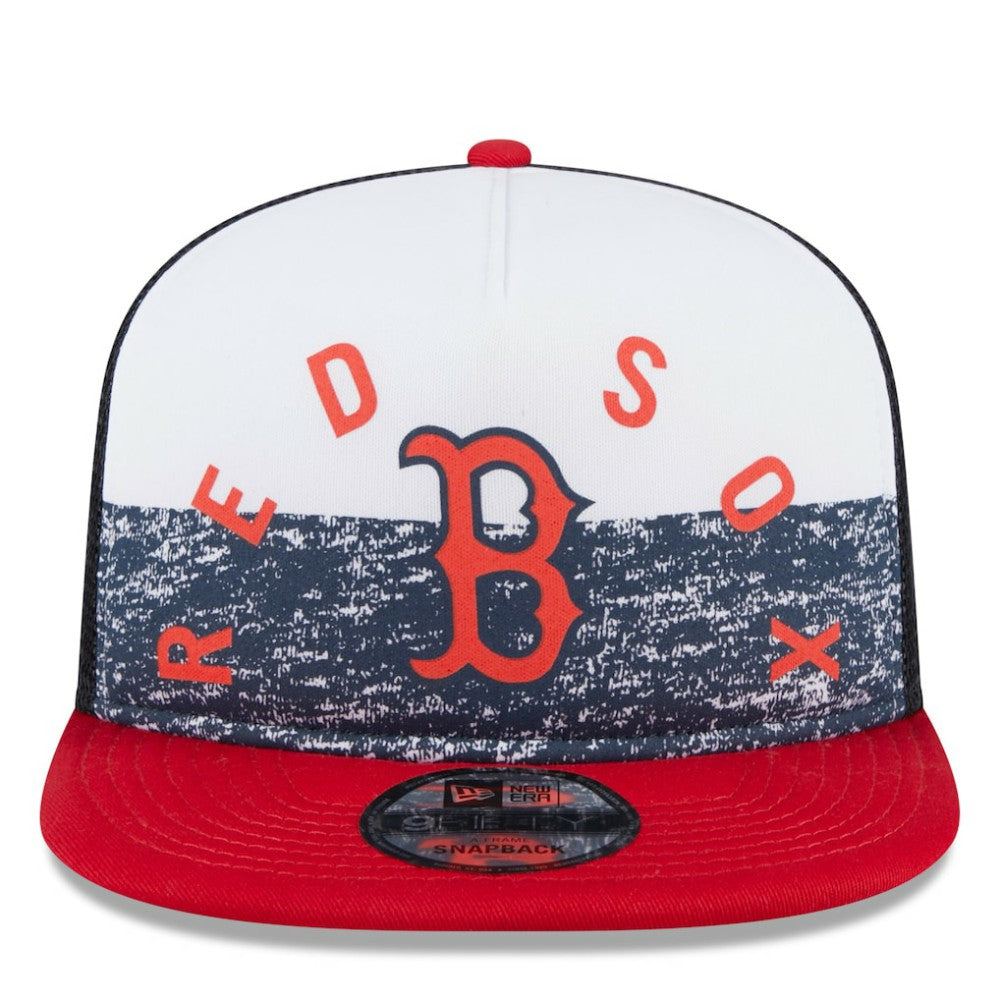 White/Red Boston Red Sox New Era Team Foam Front A-Frame Trucker 9FIFTY Snapback Hat