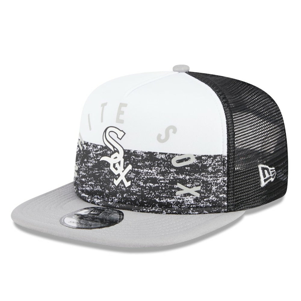 White/Gray Chicago White Sox New Era Team Foam Front A-Frame Trucker 9FIFTY Snapback Hat
