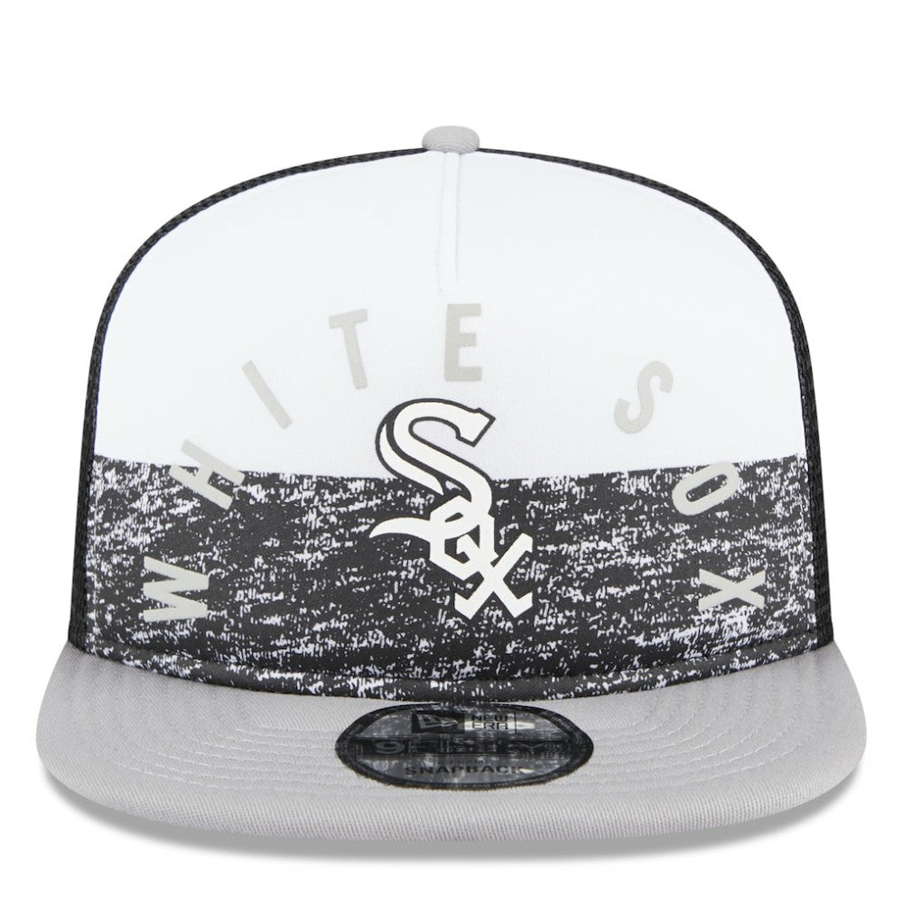 White/Gray Chicago White Sox New Era Team Foam Front A-Frame Trucker 9FIFTY Snapback Hat