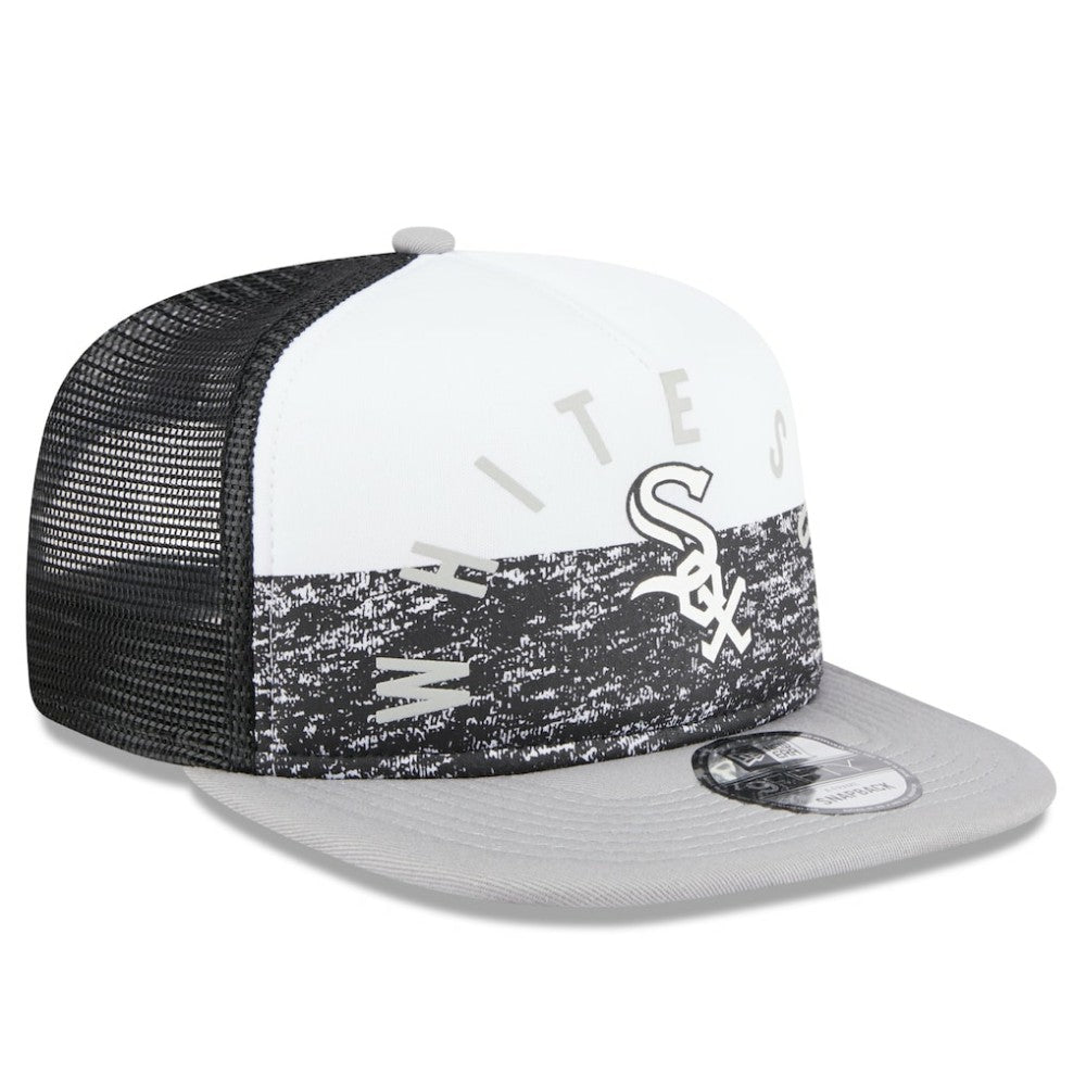 White/Gray Chicago White Sox New Era Team Foam Front A-Frame Trucker 9FIFTY Snapback Hat
