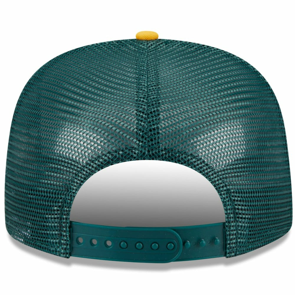 White/Gold Athletics New Era Team Foam Front A-Frame Trucker 9FIFTY Snapback Hat