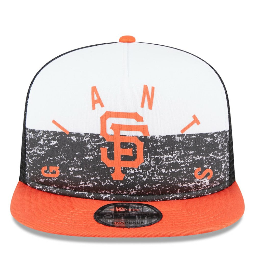 White/Orange San Francisco Giants New Era Team Foam Front A-Frame Trucker 9FIFTY Snapback Hat