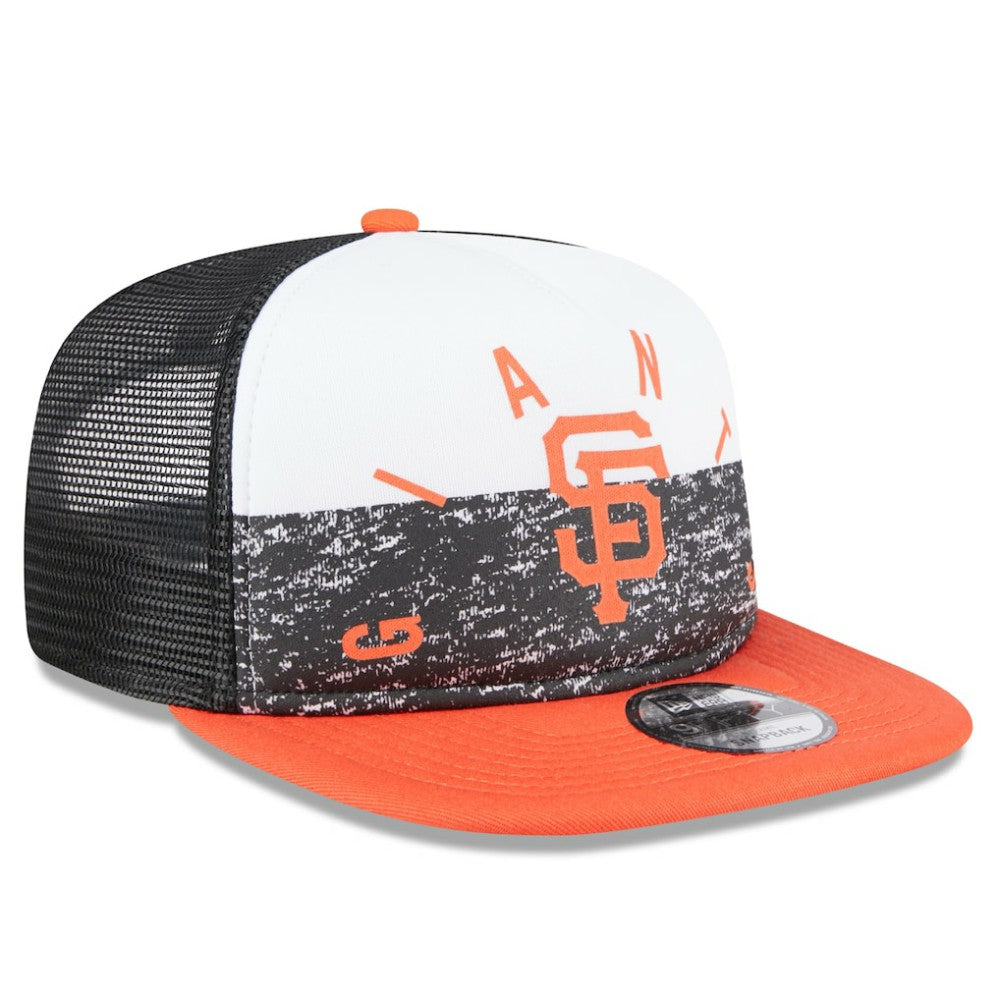 White/Orange San Francisco Giants New Era Team Foam Front A-Frame Trucker 9FIFTY Snapback Hat