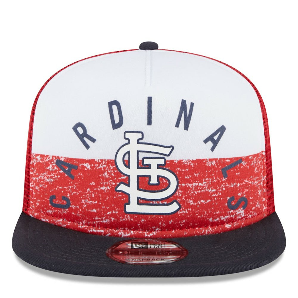 White/Red St. Louis Cardinals New Era Team Foam Front A-Frame Trucker 9FIFTY Snapback Hat