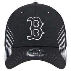 Black Boston Red Sox New Era Active Dash Mark 39THIRTY Flex Hat