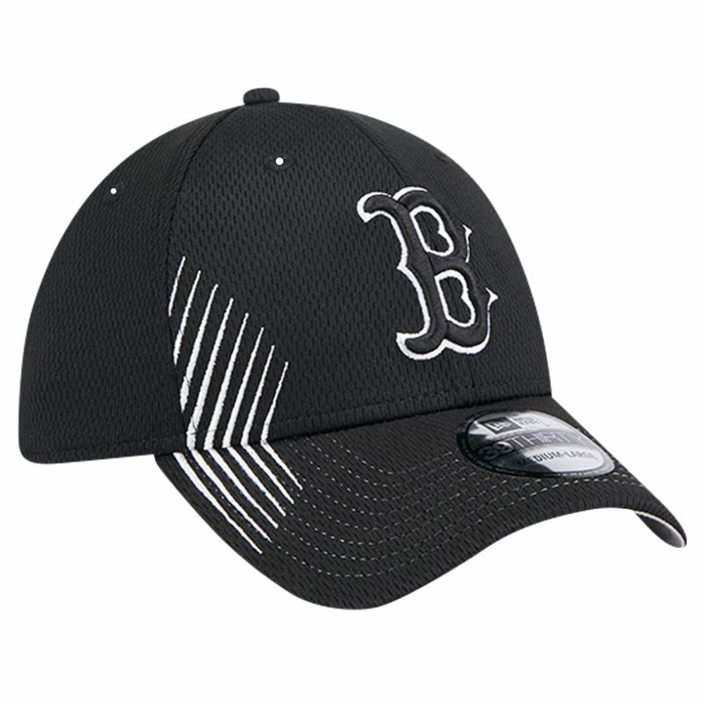 Black Boston Red Sox New Era Active Dash Mark 39THIRTY Flex Hat