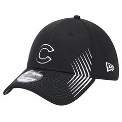 Black Chicago Cubs New Era Active Dash Mark 39THIRTY Flex Hat
