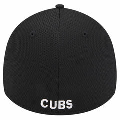 Black Chicago Cubs New Era Active Dash Mark 39THIRTY Flex Hat