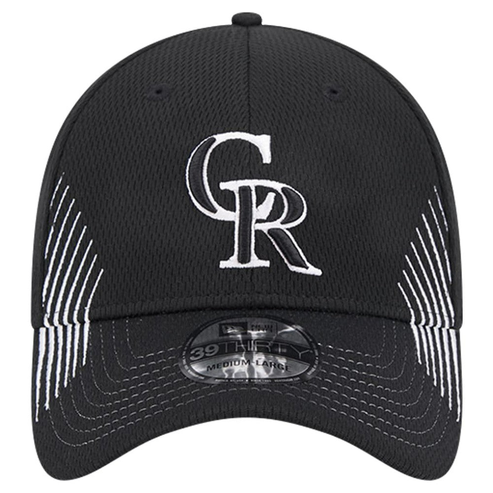 Black Colorado Rockies New Era Active Dash Mark 39THIRTY Flex Hat