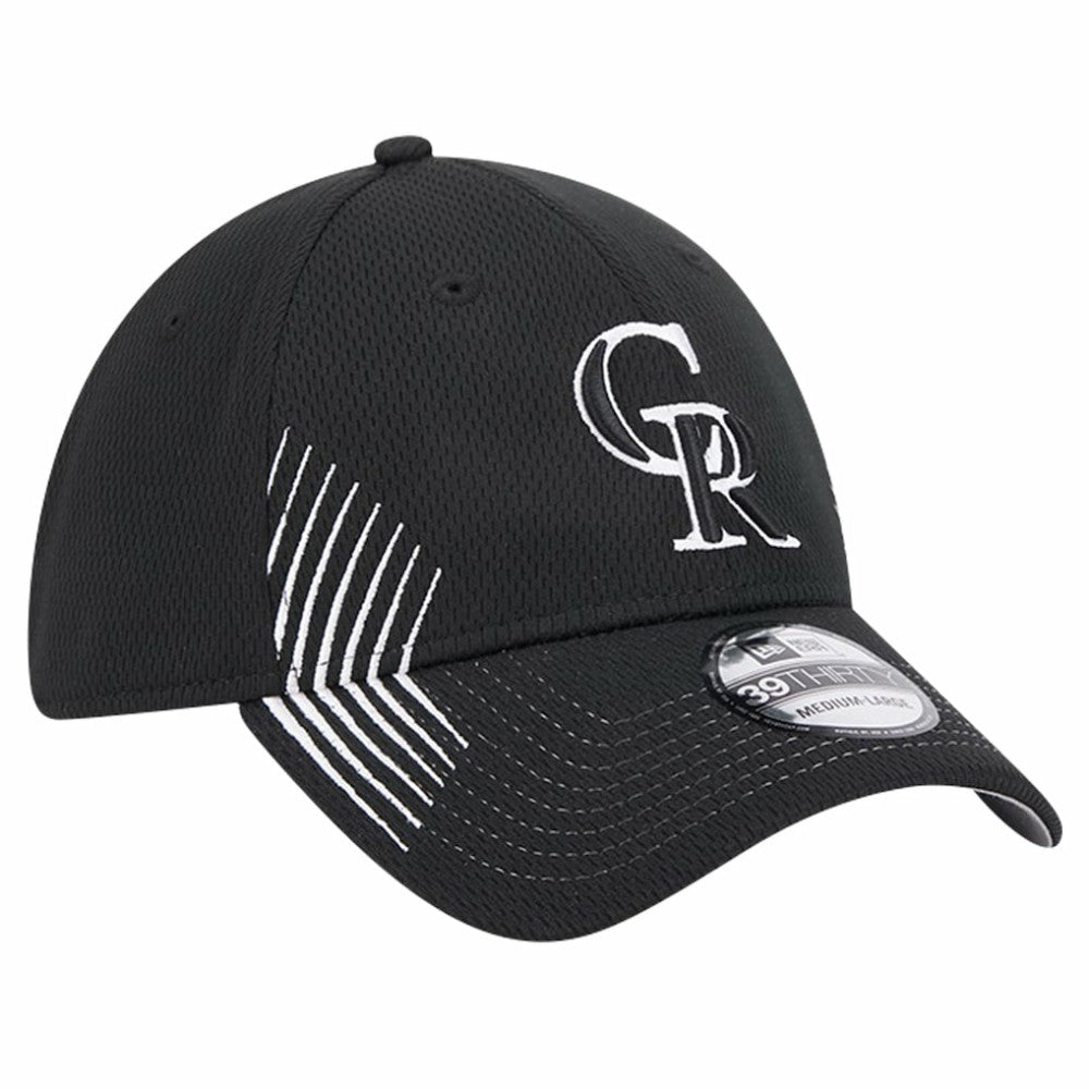 Black Colorado Rockies New Era Active Dash Mark 39THIRTY Flex Hat