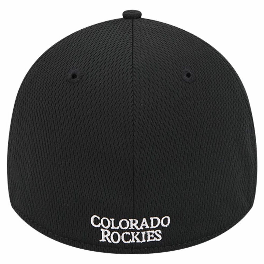 Black Colorado Rockies New Era Active Dash Mark 39THIRTY Flex Hat