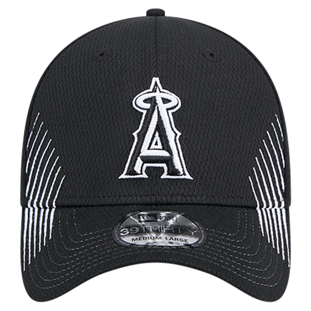 Black Los Angeles Angels New Era Active Dash Mark 39THIRTY Flex Hat