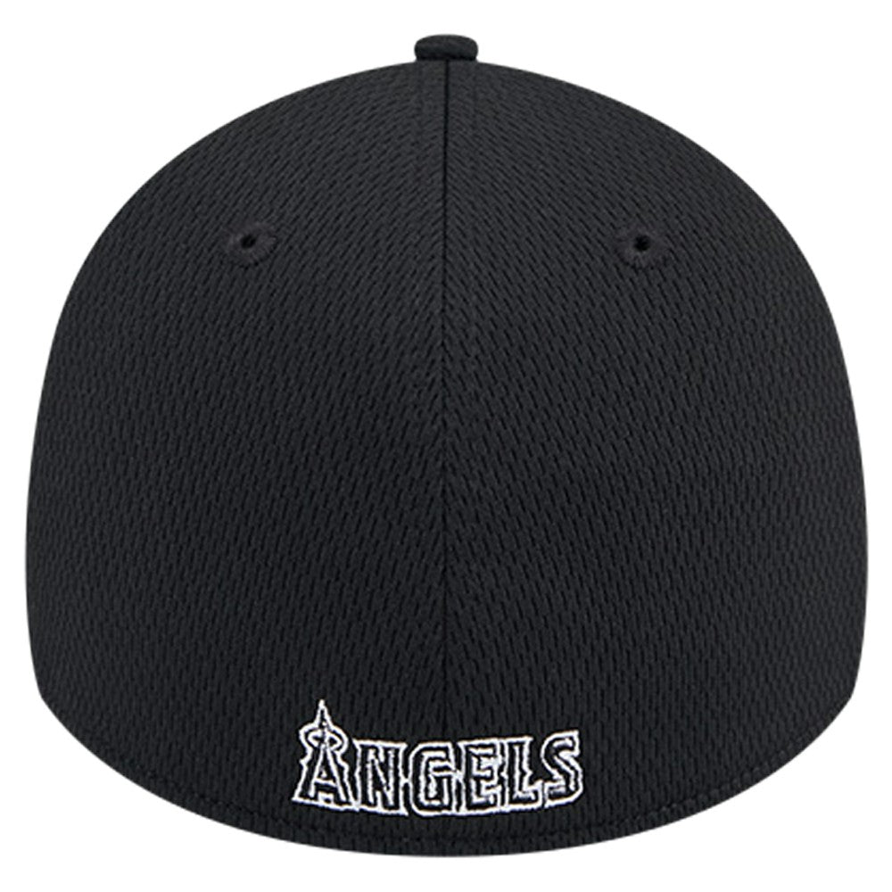 Black Los Angeles Angels New Era Active Dash Mark 39THIRTY Flex Hat