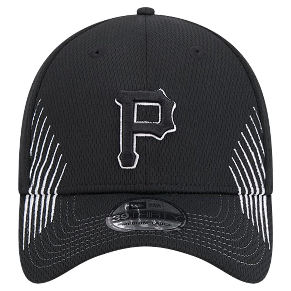 Black Pittsburgh Pirates New Era Active Dash Mark 39THIRTY Flex Hat