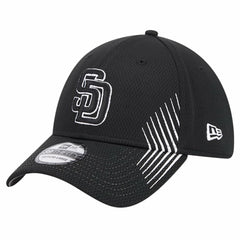 Black San Diego Padres New Era Active Dash Mark 39THIRTY Flex Hat
