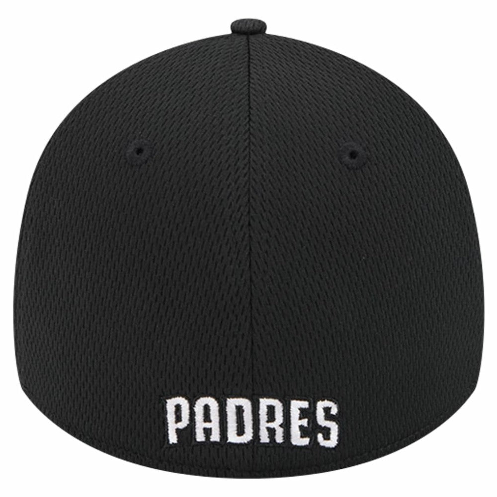 Black San Diego Padres New Era Active Dash Mark 39THIRTY Flex Hat