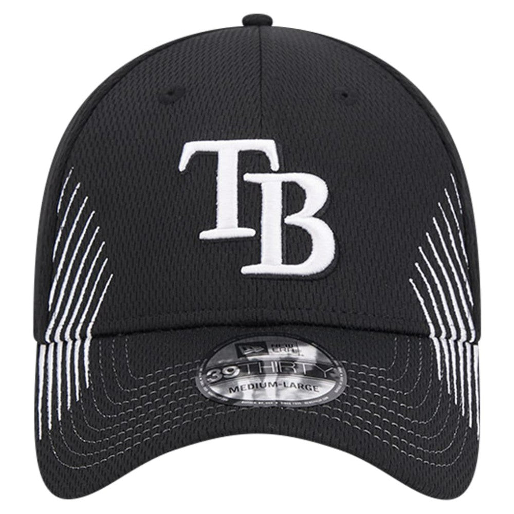 Black Tampa Bay Rays New Era Active Dash Mark 39THIRTY Flex Hat