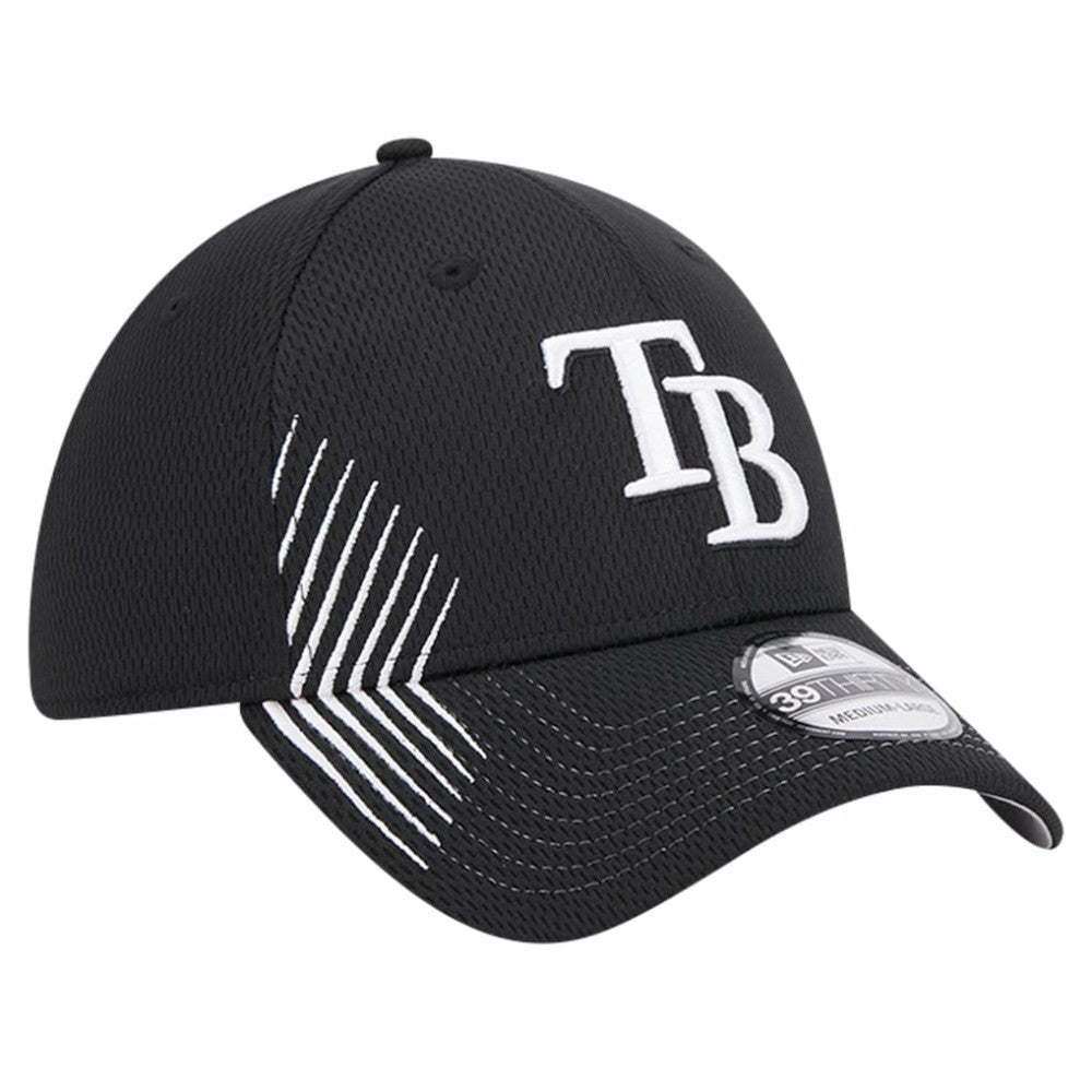 Black Tampa Bay Rays New Era Active Dash Mark 39THIRTY Flex Hat