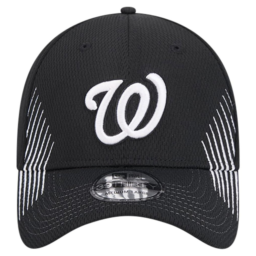 Black Washington Nationals New Era Active Dash Mark 39THIRTY Flex Hat