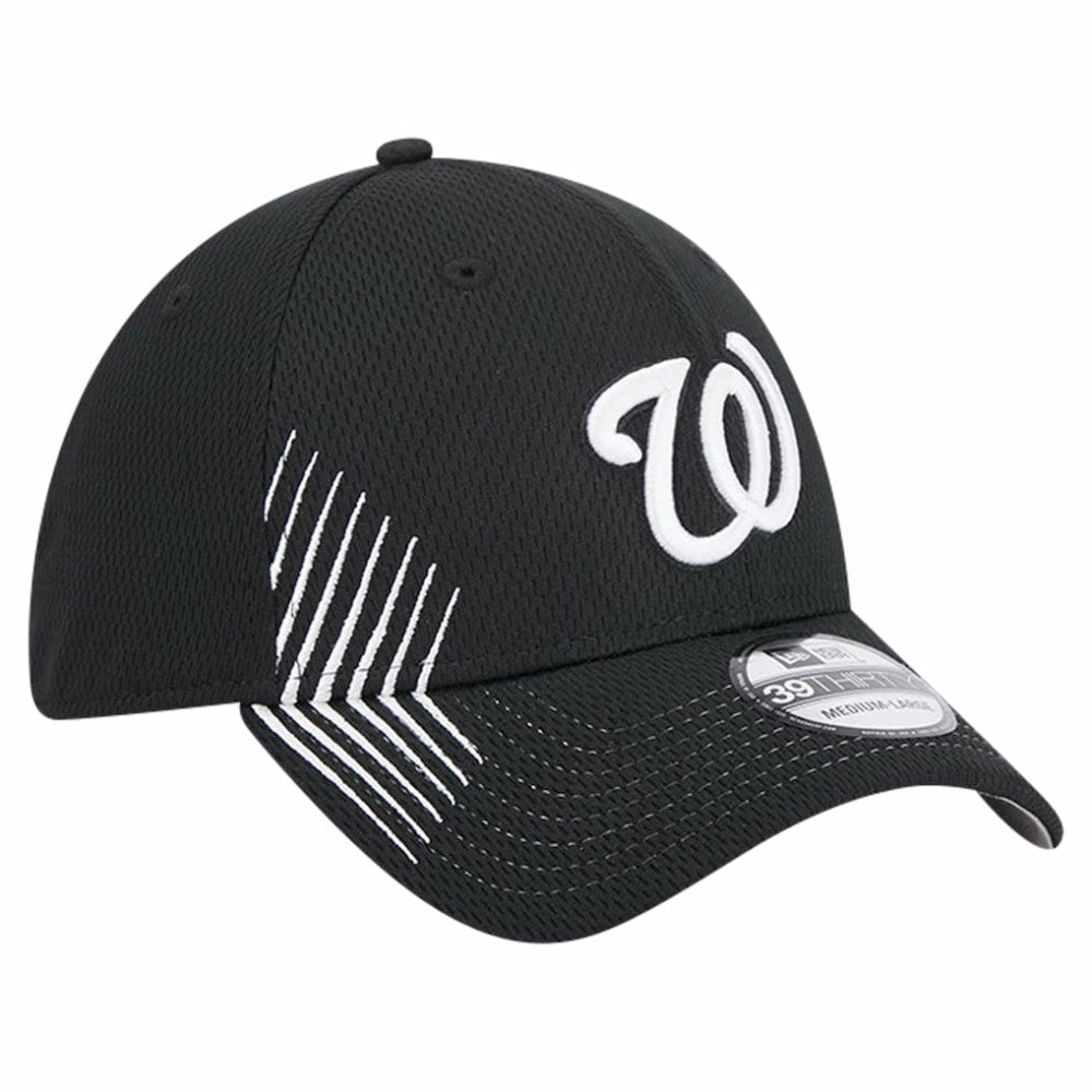Black Washington Nationals New Era Active Dash Mark 39THIRTY Flex Hat