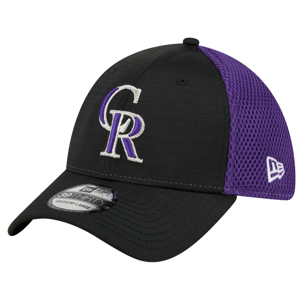 Black Colorado Rockies New Era Neo 39THIRTY Flex Hat