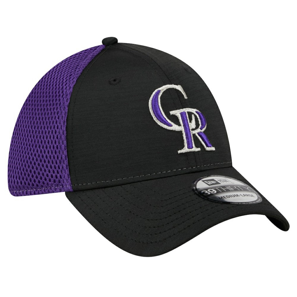 Black Colorado Rockies New Era Neo 39THIRTY Flex Hat