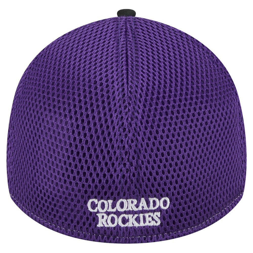 Black Colorado Rockies New Era Neo 39THIRTY Flex Hat