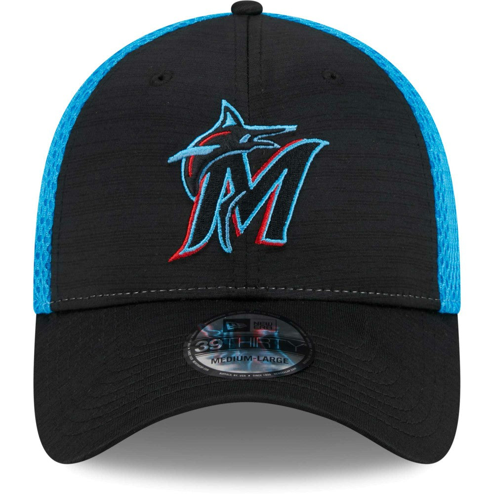 Black Miami Marlins New Era Neo 39THIRTY Flex Hat
