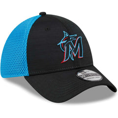 Black Miami Marlins New Era Neo 39THIRTY Flex Hat