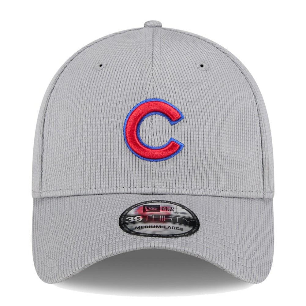 Gray Chicago Cubs New Era Active Pivot 39THIRTY Flex Hat