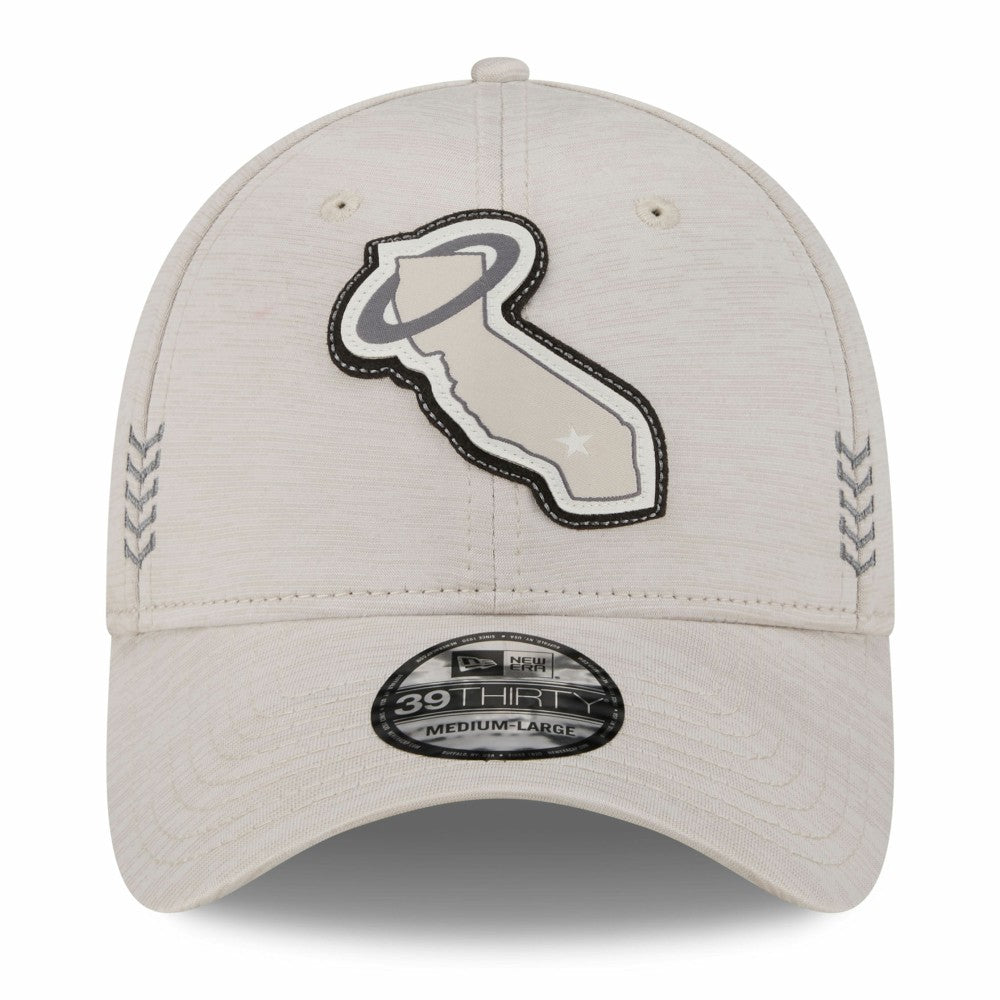 Cream Los Angeles Angels New Era 2024 Clubhouse 39THIRTY Flex Hat