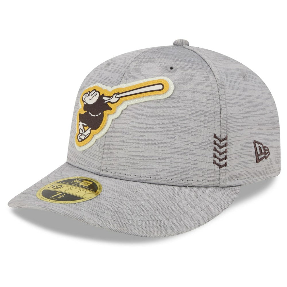 Gray San Diego Padres New Era 2024 Clubhouse Low Profile 59FIFTY Fitted Hat