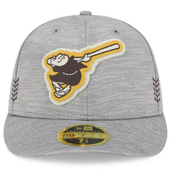 Gray San Diego Padres New Era 2024 Clubhouse Low Profile 59FIFTY Fitted Hat