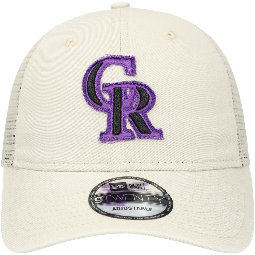 Stone Colorado Rockies New Era Game Day 9TWENTY Adjustable Trucker Hat