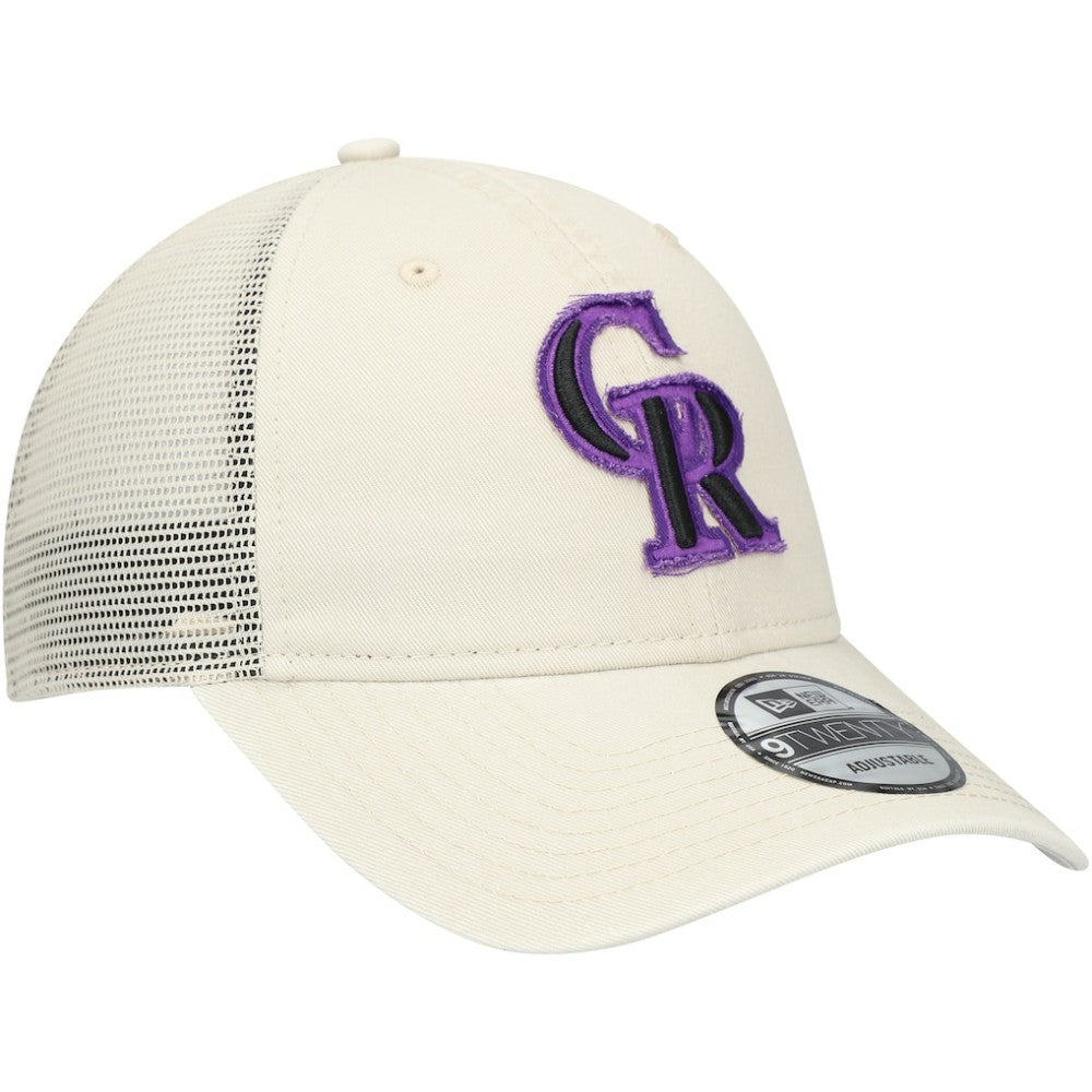 Stone Colorado Rockies New Era Game Day 9TWENTY Adjustable Trucker Hat