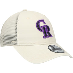 Stone Colorado Rockies New Era Game Day 9TWENTY Adjustable Trucker Hat