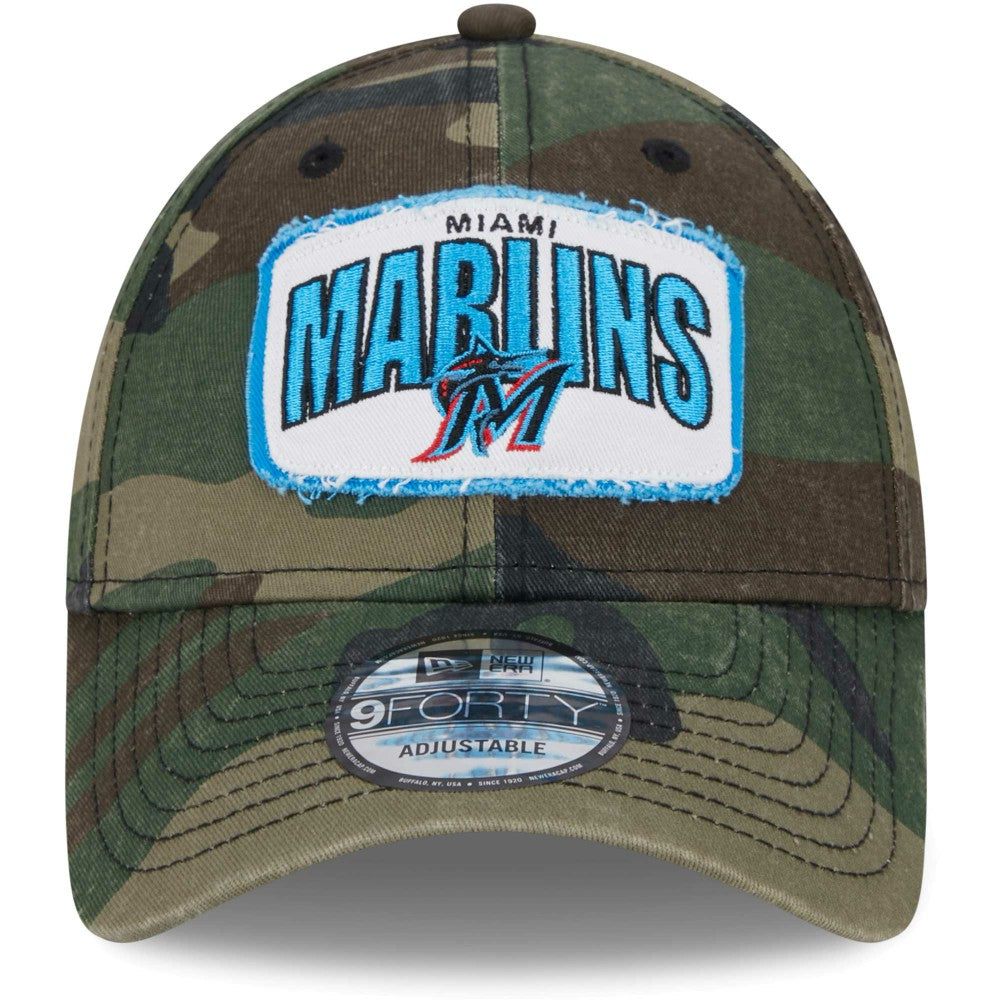 Camo Miami Marlins New Era Gameday 9FORTY Adjustable Hat