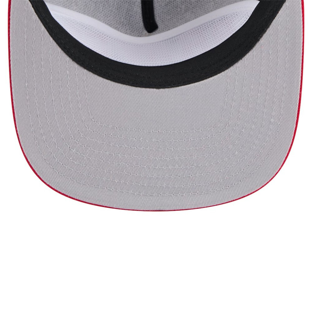 Black Atlanta Braves New Era Throwback Meshback Golfer Hat