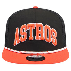 Black Houston Astros New Era Throwback Meshback Golfer Hat