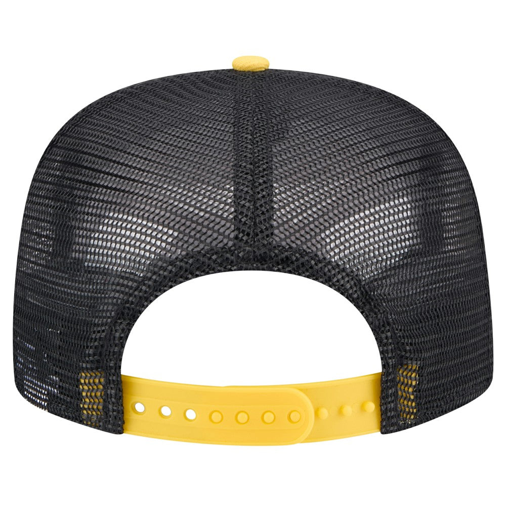 Black Milwaukee Brewers New Era Throwback Meshback Golfer Hat